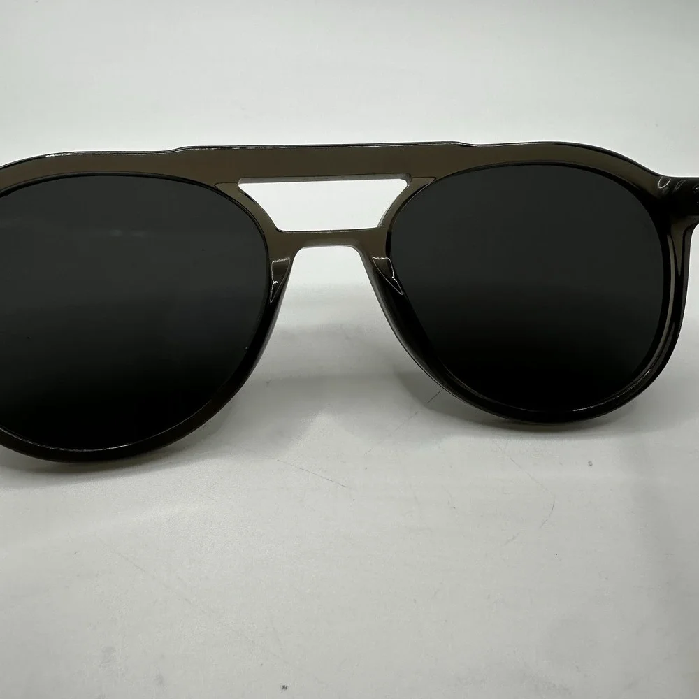 L.G.R Pilot 53-20 Gray Acetate Handmade Designer Italy Men's Designer Sunglasses